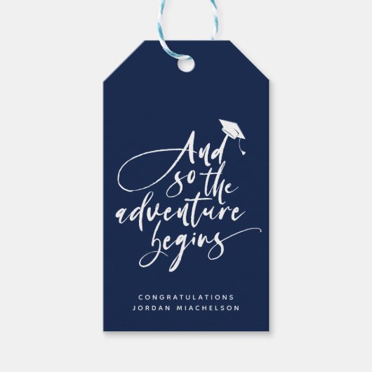 Het moderne Afstudeerder van de Calligrafie van he Cadeaulabel (Voorkant)