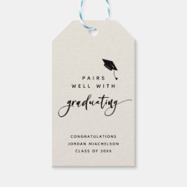 Het moderne Afstudeerder van de Calligrafie van he Cadeaulabel