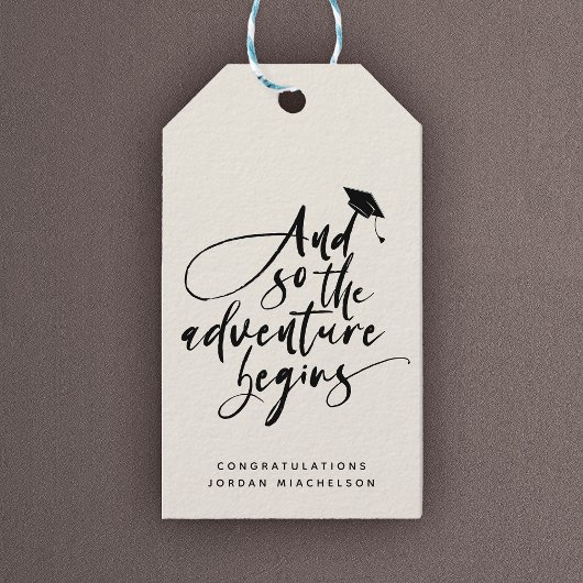 Het moderne Afstudeerder van de Calligrafie van he Cadeaulabel