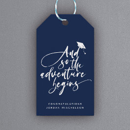 Het moderne Afstudeerder van de Calligrafie van he Cadeaulabel