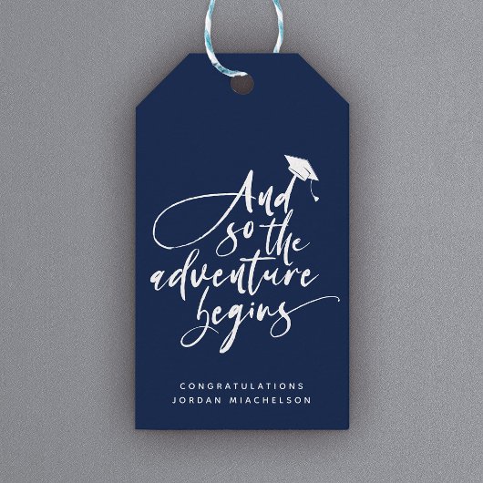 Het moderne Afstudeerder van de Calligrafie van he Cadeaulabel