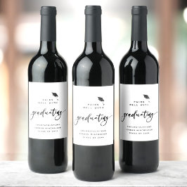 Het moderne Afstudeerder van de Calligrafie van he Wijn Etiket