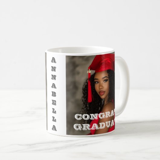 Het moderne afstuderen geheugen koffiemok (Voorkant rechts)