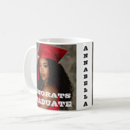 Het moderne afstuderen geheugen koffiemok (Voorkant links)