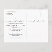 Het moderne Afstuderen van de Foto van het Manuscr Aankondigingskaart (Achterkant)