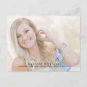 Het moderne Afstuderen van de Foto van het Manuscr Aankondigingskaart (Voorkant)