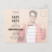 Het moderne Afstuderen van de Foto van het Manuscr Briefkaart (Achterkant)