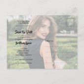 Het moderne Afstuderen van de Foto van het Manuscr Briefkaart (Achterkant)