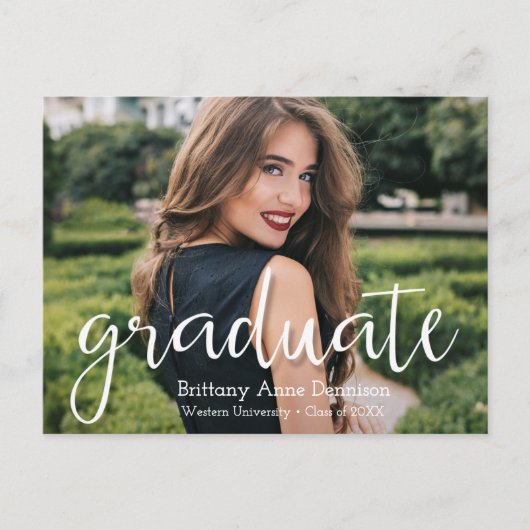 Het moderne Afstuderen van de Foto van het Manuscr Briefkaart (Voorkant)