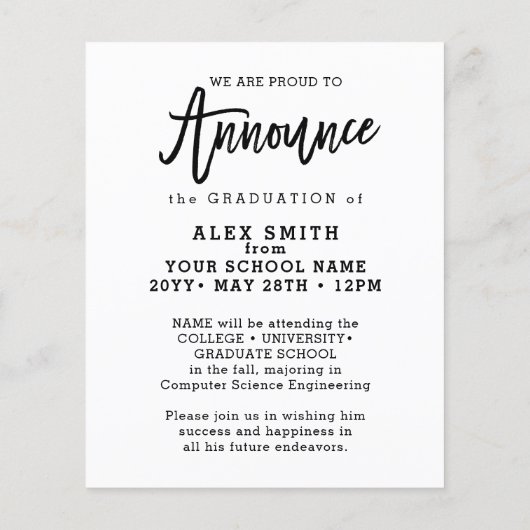 Het moderne Afstuderen van de Foto van het Manuscr Flyer (Achterkant)