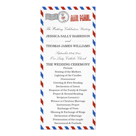 Het moderne Airmail Wedding Collectie - Programma (Voorkant)