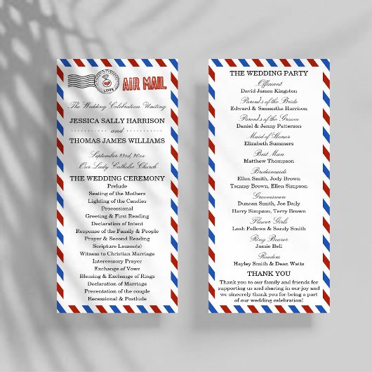 Het moderne Airmail Wedding Collectie - Programma