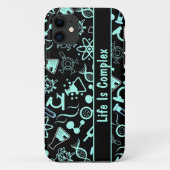Het moderne aquablauwe biochemieleven is complex Case-Mate iPhone case (Achterkant)