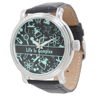 Het moderne aquablauwe biochemieleven is complex horloge