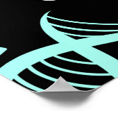 Het moderne aquablauwe biochemieleven is complex poster (Hoek)