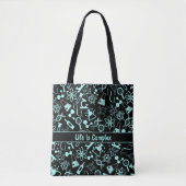 Het moderne aquablauwe biochemieleven is complex tote bag (Voorkant)
