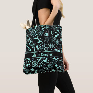 Het moderne aquablauwe biochemieleven is complex tote bag