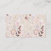 Het moderne Baby shower boek met wilde bloemen Informatiekaartje (Achterkant)