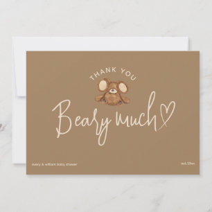 Het moderne Baby shower kunnen we nauwelijks afwac Bedankkaart