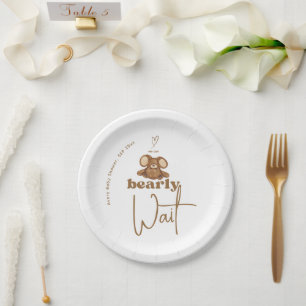 Het moderne Baby shower kunnen we nauwelijks afwac Papieren Bordje