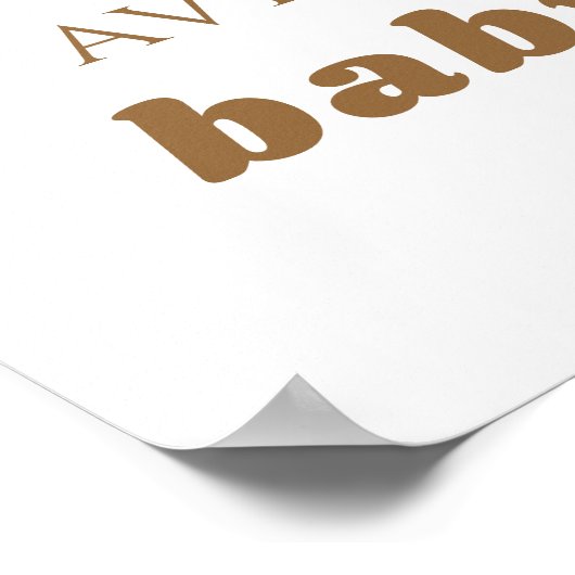 Het moderne Baby shower kunnen we nauwelijks afwac Poster (Hoek)