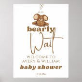 Het moderne Baby shower kunnen we nauwelijks afwac Poster (Voorkant)