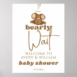 Het moderne Baby shower kunnen we nauwelijks afwac Poster