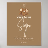 Het moderne Baby shower kunnen we nauwelijks afwac Poster (Voorkant)