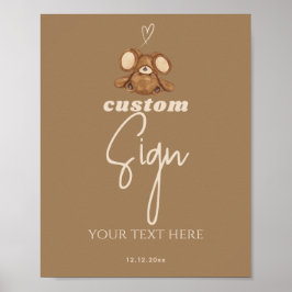 Het moderne Baby shower kunnen we nauwelijks afwac Poster