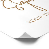 Het moderne Baby shower kunnen we nauwelijks afwac Poster (Hoek)