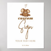 Het moderne Baby shower kunnen we nauwelijks afwac Poster (Voorkant)