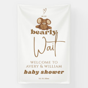 Het moderne Baby shower kunnen we nauwelijks afwac Spandoek