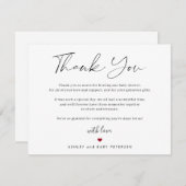 Het moderne baby shower van het typografische manu bedankkaart (Voorkant / Achterkant)