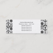 Het moderne Barokke Magere Visitekaartje van de (Achterkant)