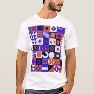 Het moderne Bauhaus is een gedurfd geometrisch pat T-shirt