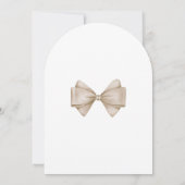 Het moderne Beige Bow Boho Baby shower Kaart (Achterkant)