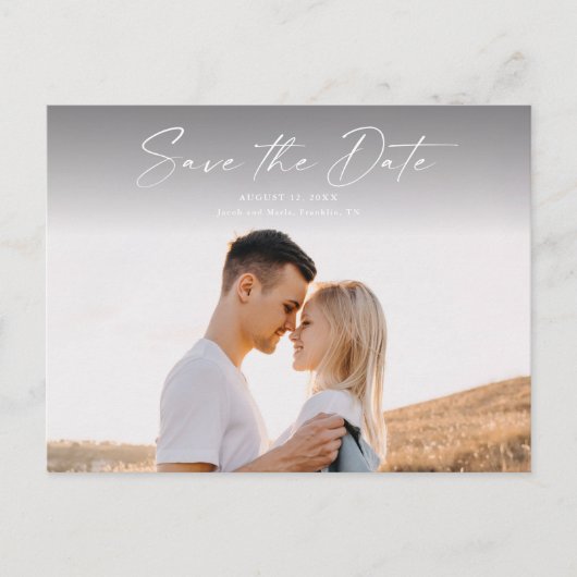 Het moderne Berichten van de Foto van het Manuscri Aankondigingskaart (Voorkant)