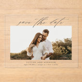 Het moderne Berichten van de Foto van het Manuscri Acryl Uitnodigingen (Voorkant)