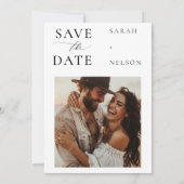 Het moderne Berichten van de Foto van het Manuscri Save The Date (Achterkant)