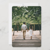 Het moderne Berichten van de Foto van het Manuscri Save The Date (Voorkant)