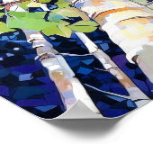 Het moderne berkenbos poster (Hoek)