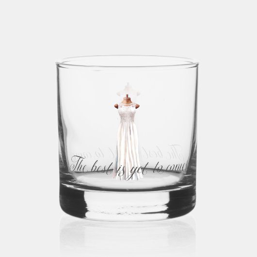 Het moderne beste is nog te komen Bridal Toasting Whisky Glas (Voorkant)