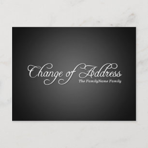 Het moderne Black Change of Address Briefkaart