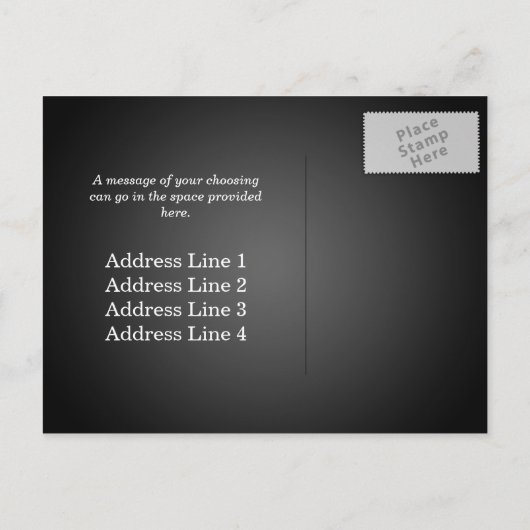 Het moderne Black Change of Address Briefkaart (Achterkant)