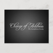 Het moderne Black Change of Address Briefkaart (Voorkant)