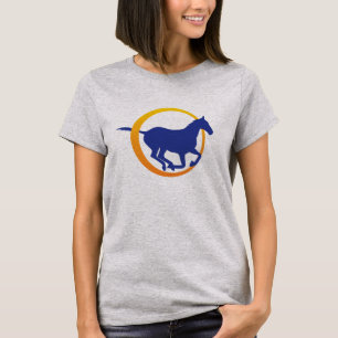 Het moderne Blauwe Oranje Logo van de Cirkel van T-shirt