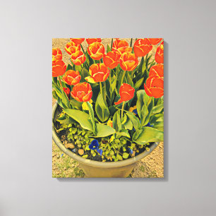 Het moderne bloemenfestival Tulps Canvas Afdruk