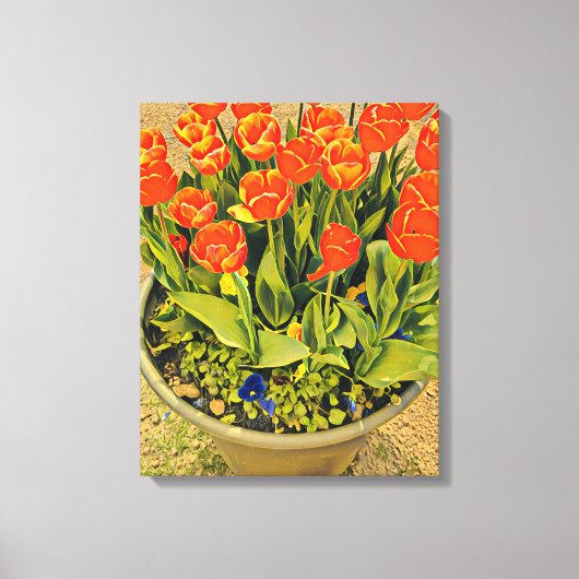 Het moderne bloemenfestival Tulps Canvas Afdruk (Voorkant)