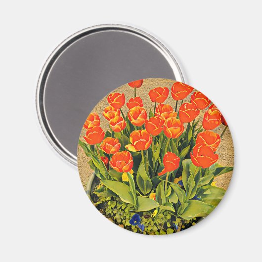 Het moderne bloemenfestival Tulps Magneet (Voorkant / Achterkant)