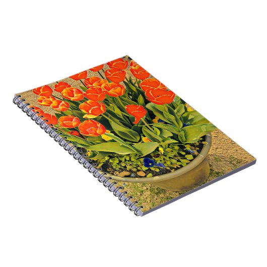 Het moderne bloemenfestival Tulps Notitieboek (Rechterzijde)